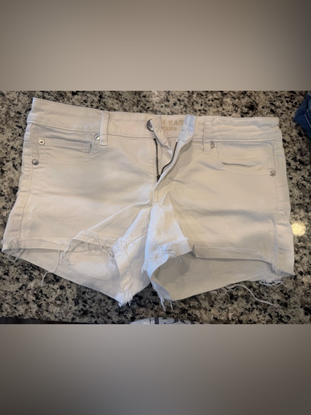 White Distressed Women’s Denim Shorts